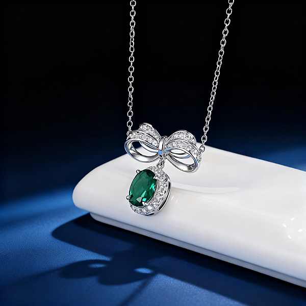 Emerald Pendant Necklace