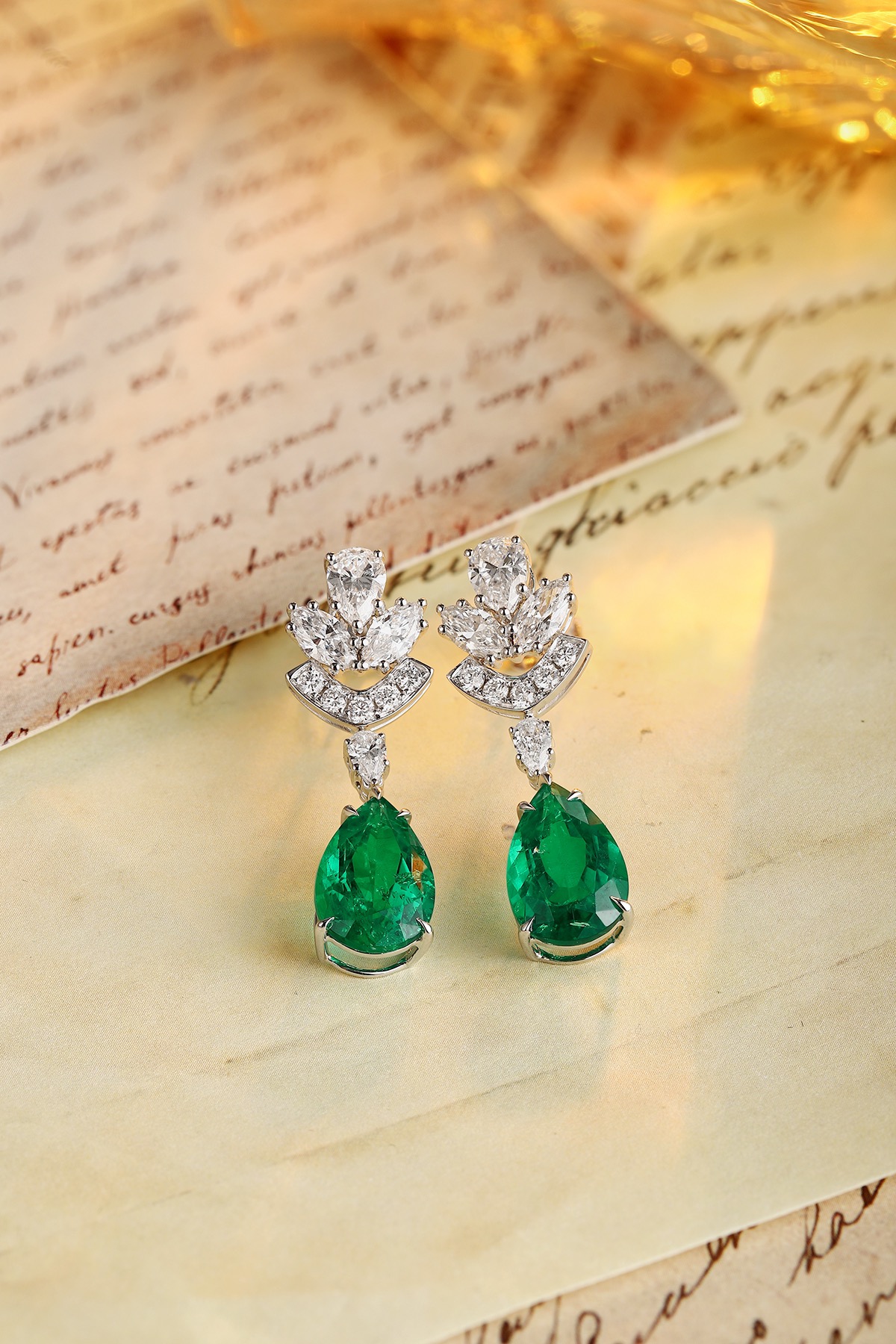Emerald Drop Earrings
