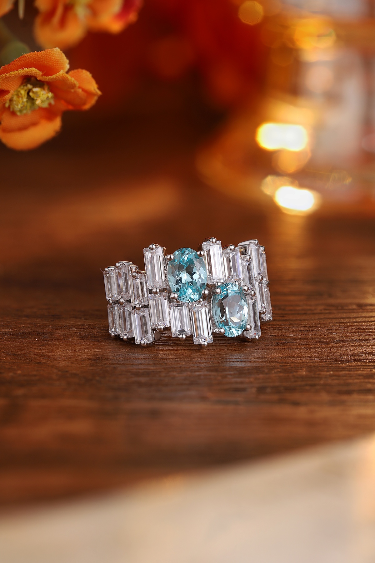 Elegant Blue Gemstone Ring