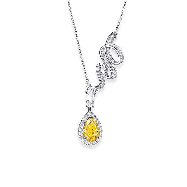 Yellow Sapphire Pendant Necklace