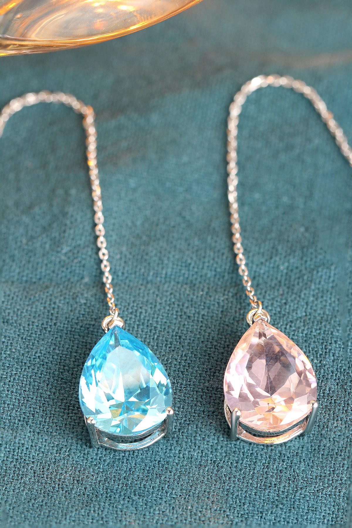 Teardrop Crystal Pendant Necklace