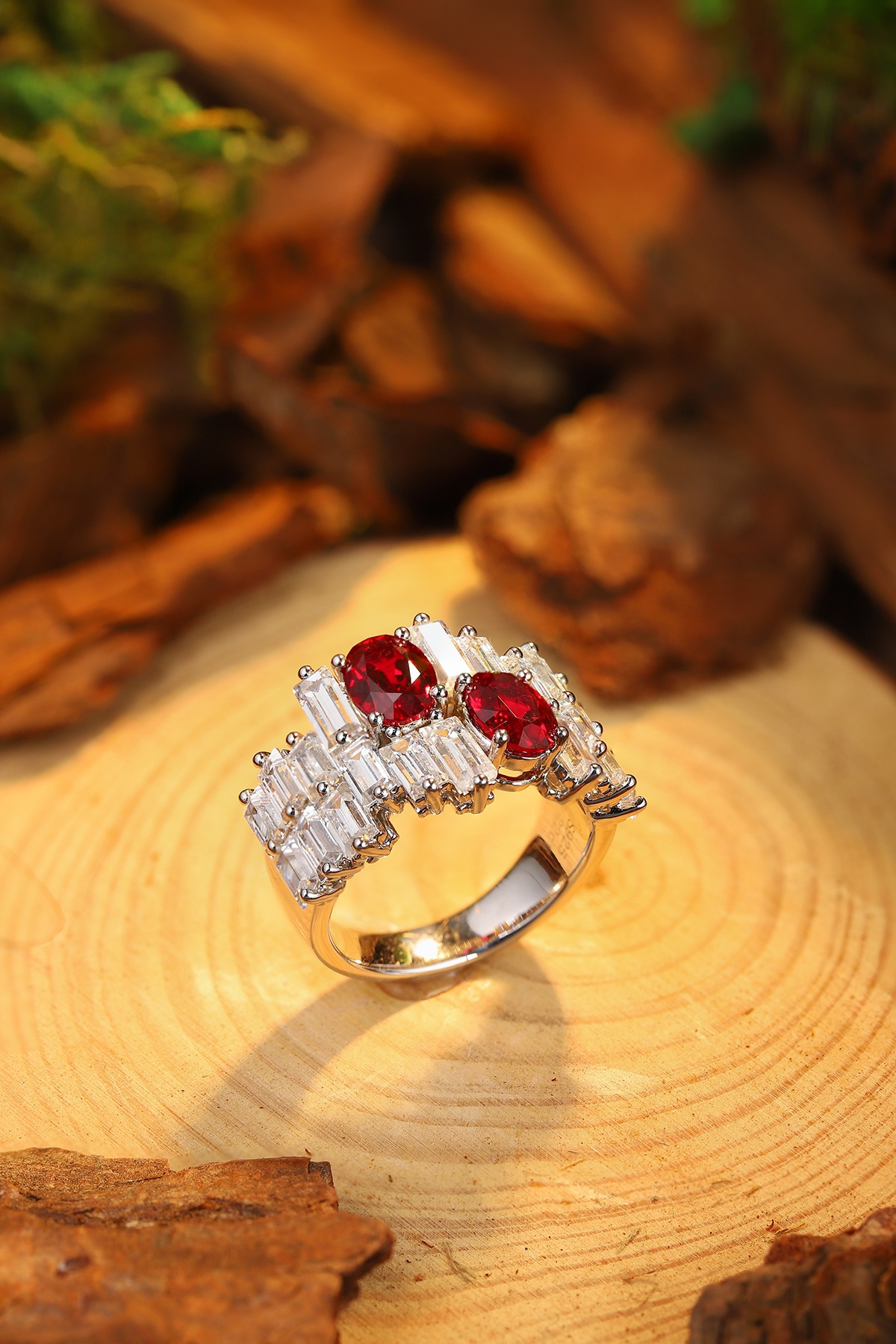 Elegant Ruby and Diamond Ring