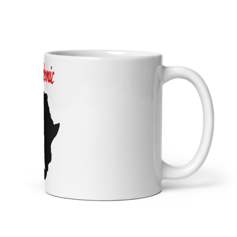 White glossy mug