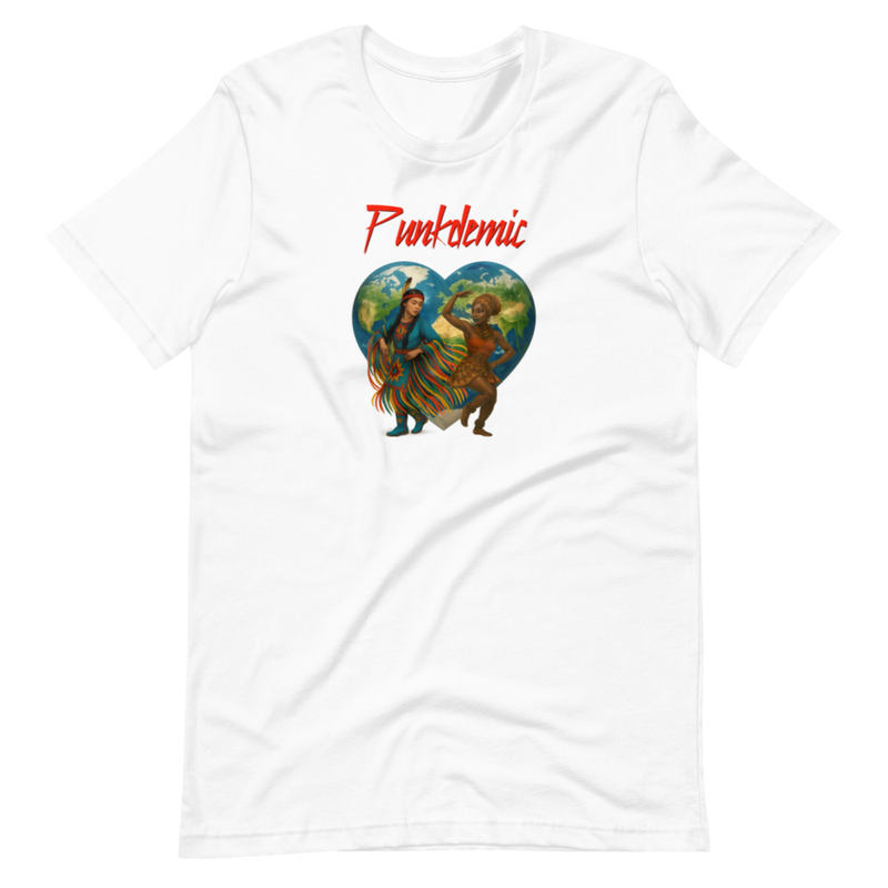 L' Afrique Heart Shaped Globe Unisex T-shirt