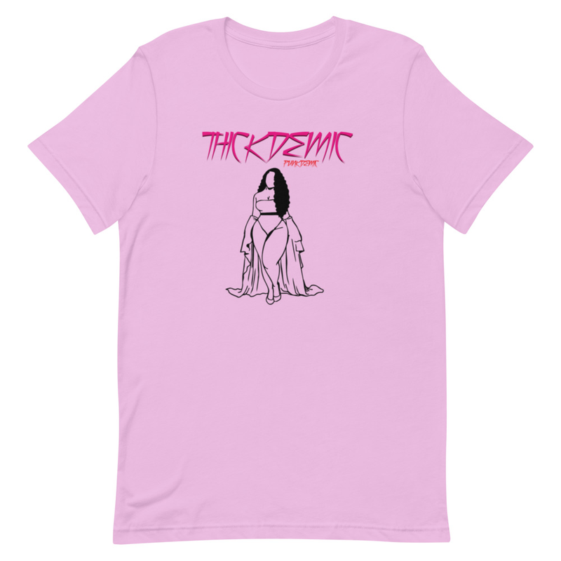 Thickdemic Model Behavior Unisex T-Shirt Black Art Work