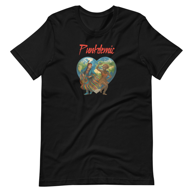 L' Afrique Heart Shaped Globe Unisex T-shirt
