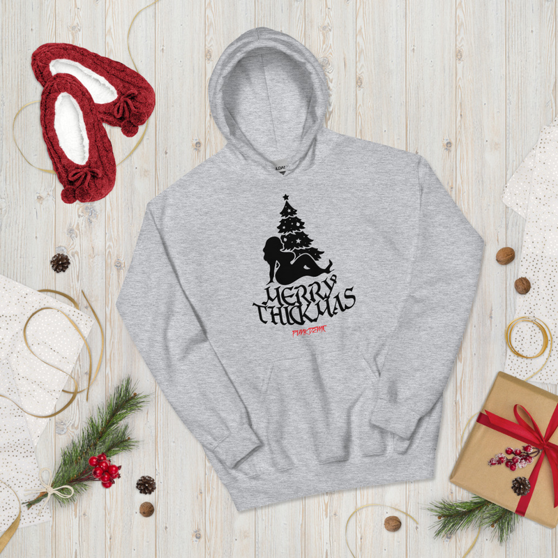 Punkdemic Oh Thickmas Tree Unisex T-Shirt Silhouette Art