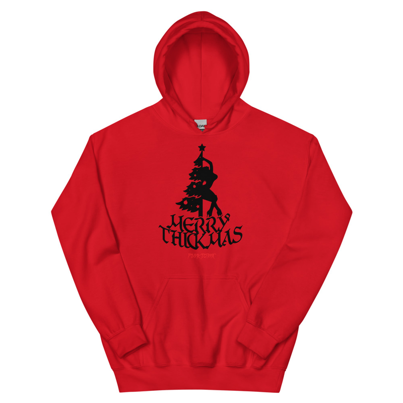 Punkdemic Dance Around The Thickmas Tree Unisex Hoodie Silhouette Artwork