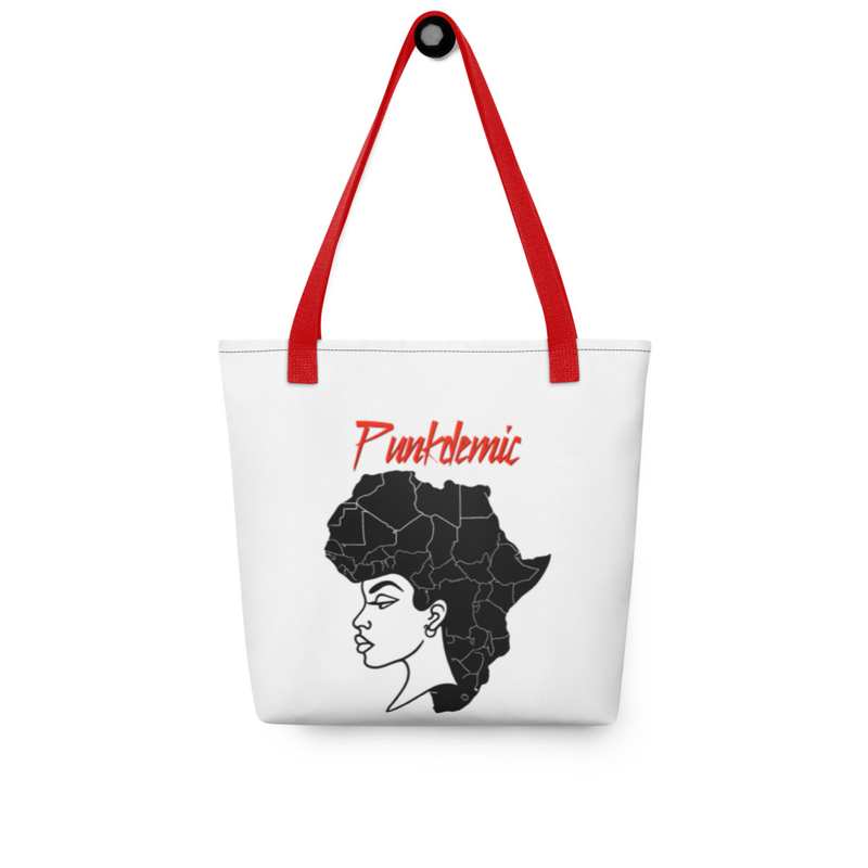L' Afrique Tote Bag Red Handle