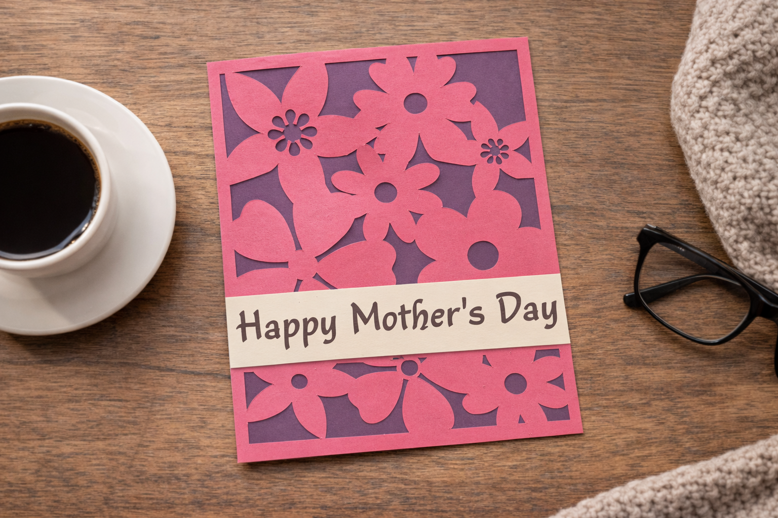 Meaningful Mother’s Day Card, Elegant 3D Floral Keepsake, Luxury Card for Mom, Emotional Gift Idea, Minimalist Premium Design