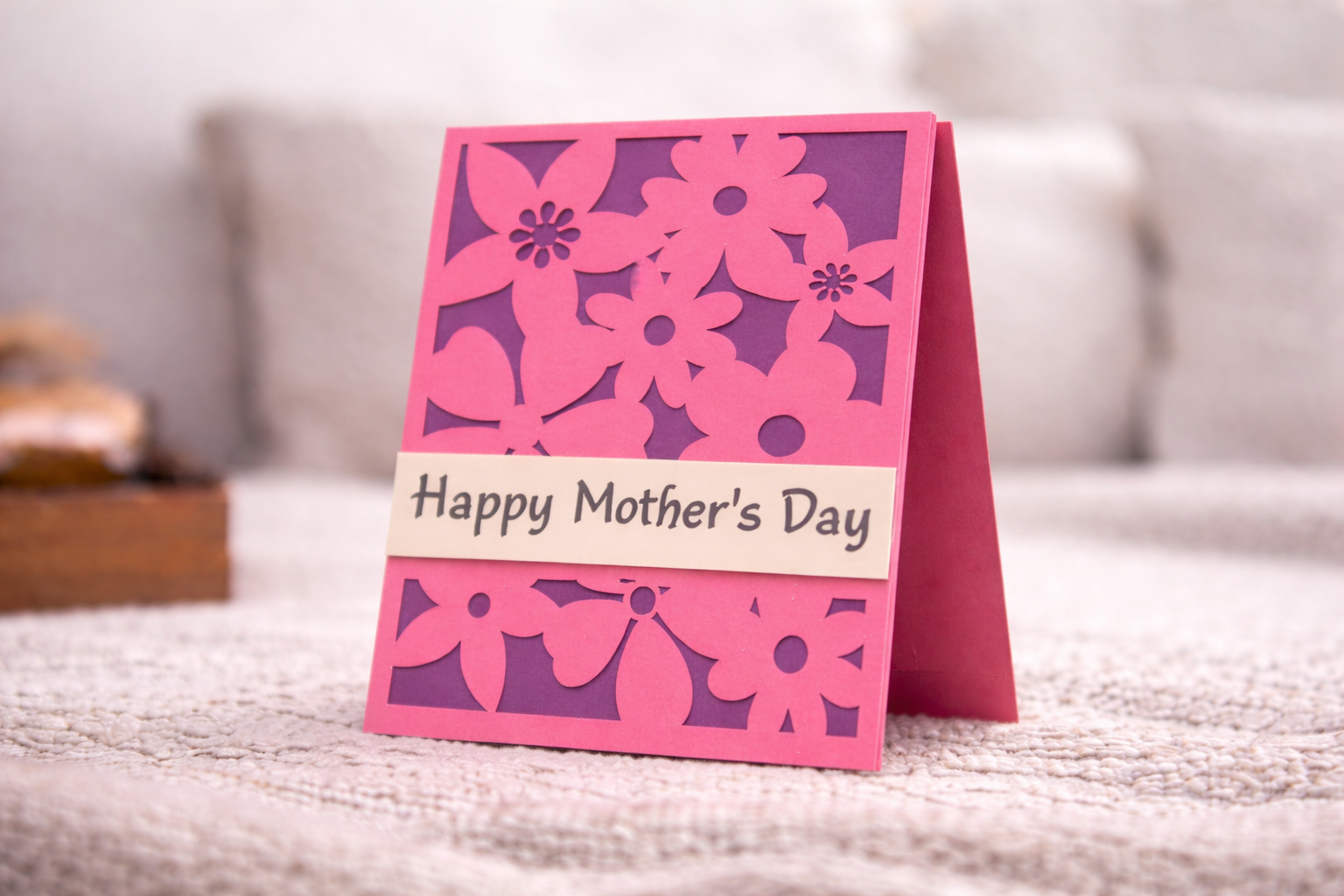 Meaningful Mother’s Day Card, Elegant 3D Floral Keepsake, Luxury Card for Mom, Emotional Gift Idea, Minimalist Premium Design