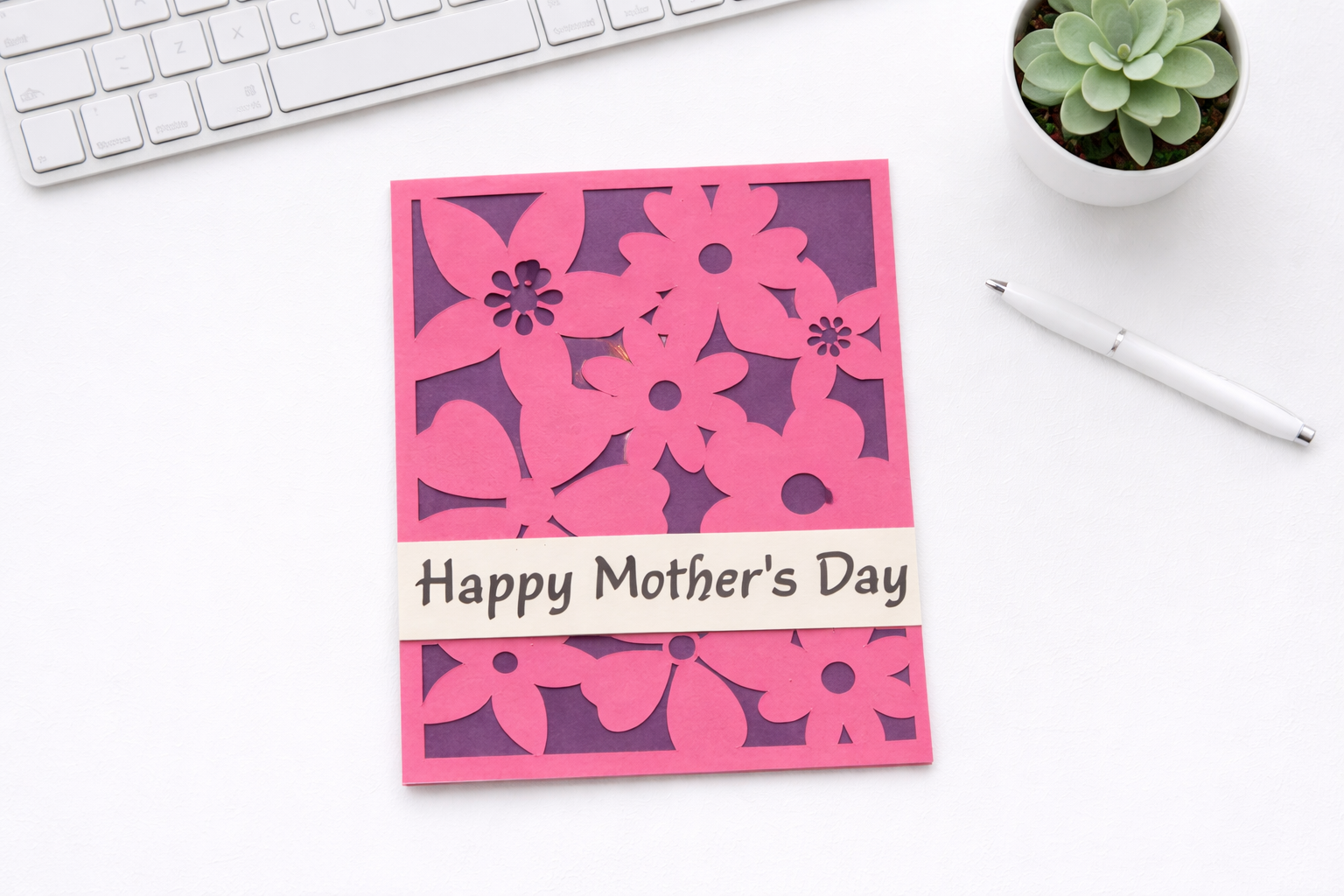 Meaningful Mother’s Day Card, Elegant 3D Floral Keepsake, Luxury Card for Mom, Emotional Gift Idea, Minimalist Premium Design