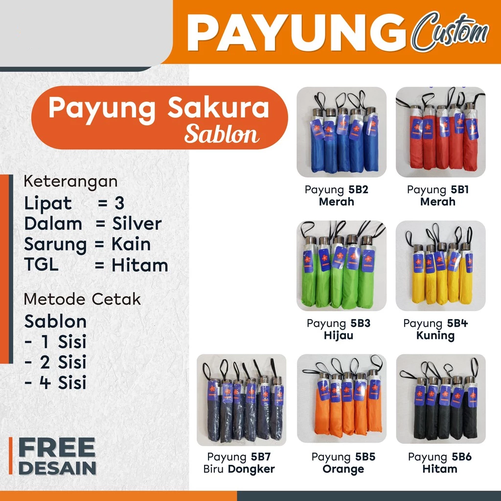 Payung Sakura Custom-PAYUNG LIPAT | LIPAT 3