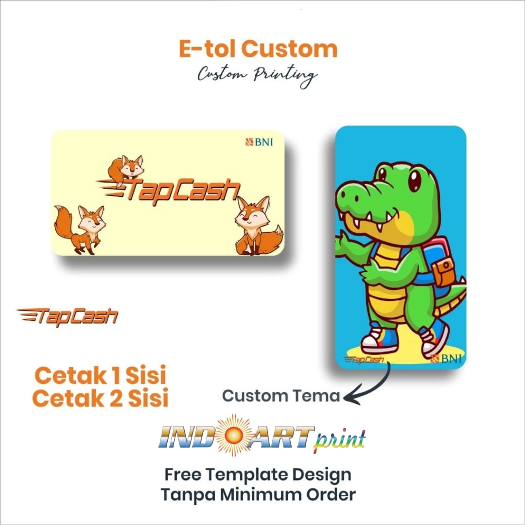 Tapcash Custom Bebas Desain | Kualitas Terbaik | E-toll Bank BNI