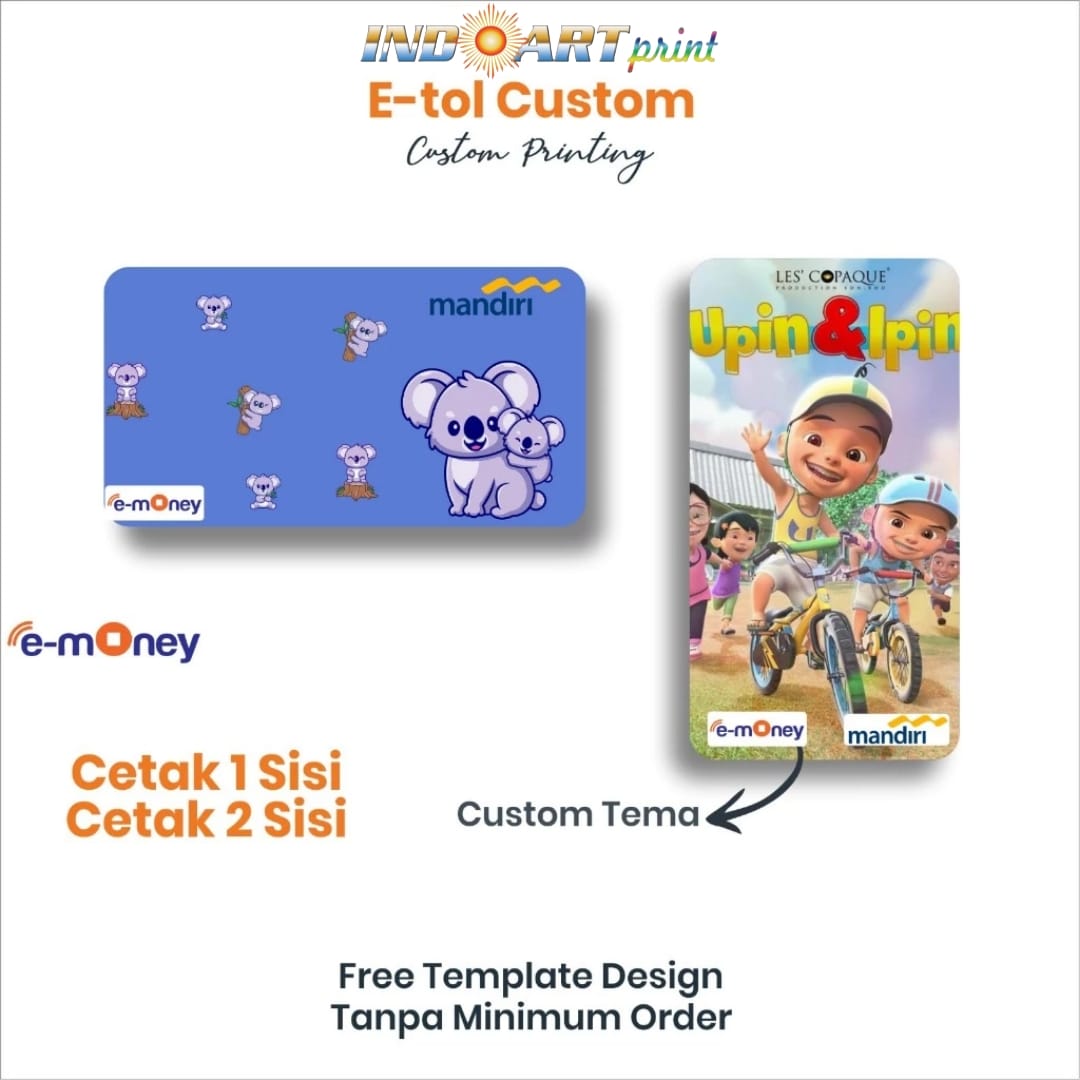 Emoney Custom Bebas Desain | Kualitas Terbaik | E-toll Bank MANDIRI