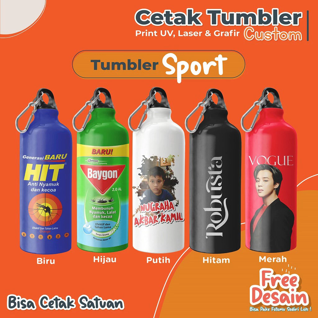 Tumbler Sport Custom Uv Print