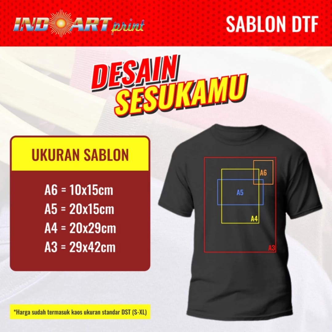 Kaos Sablon Custom Cotton Combed 24s Design Sendiri sablon gambar tulisan Suka-Suka kaos katun