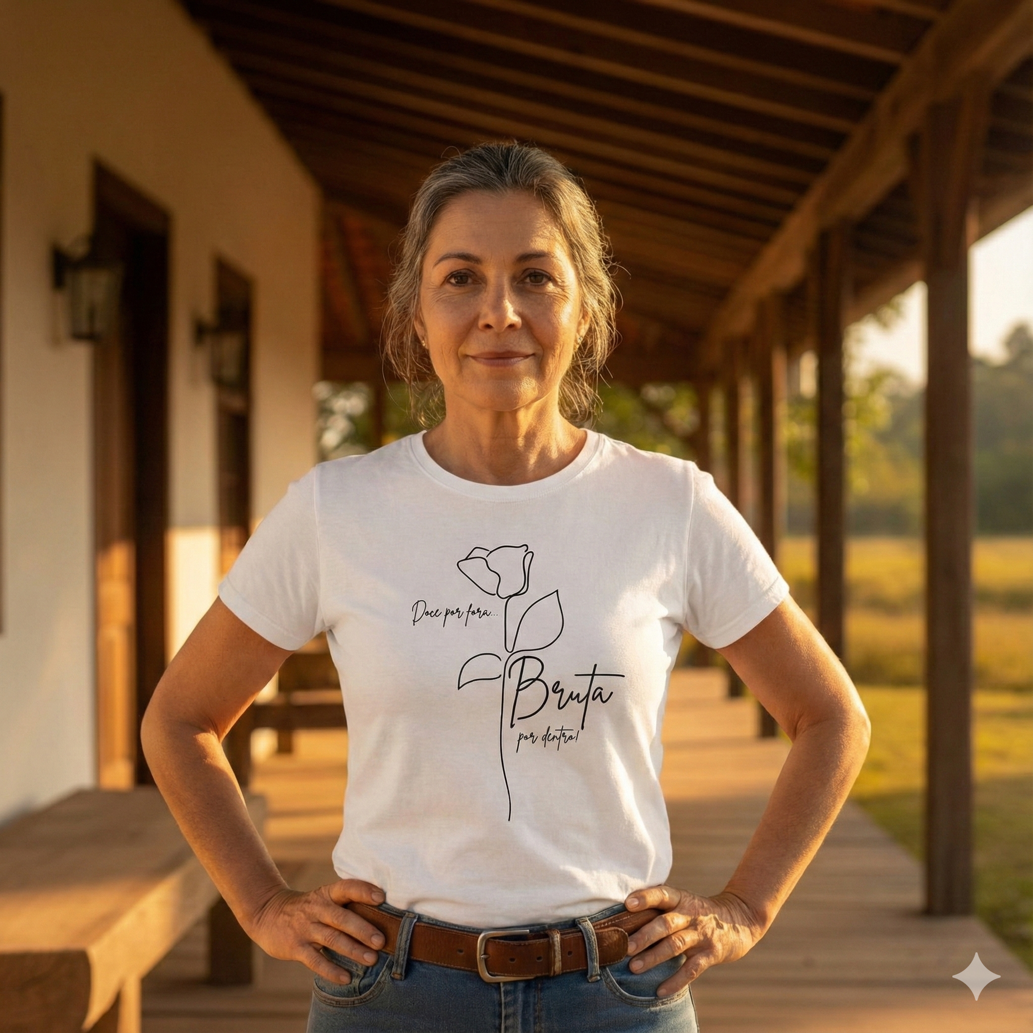 Camiseta Preta Doce por fora e Bruta por dentro