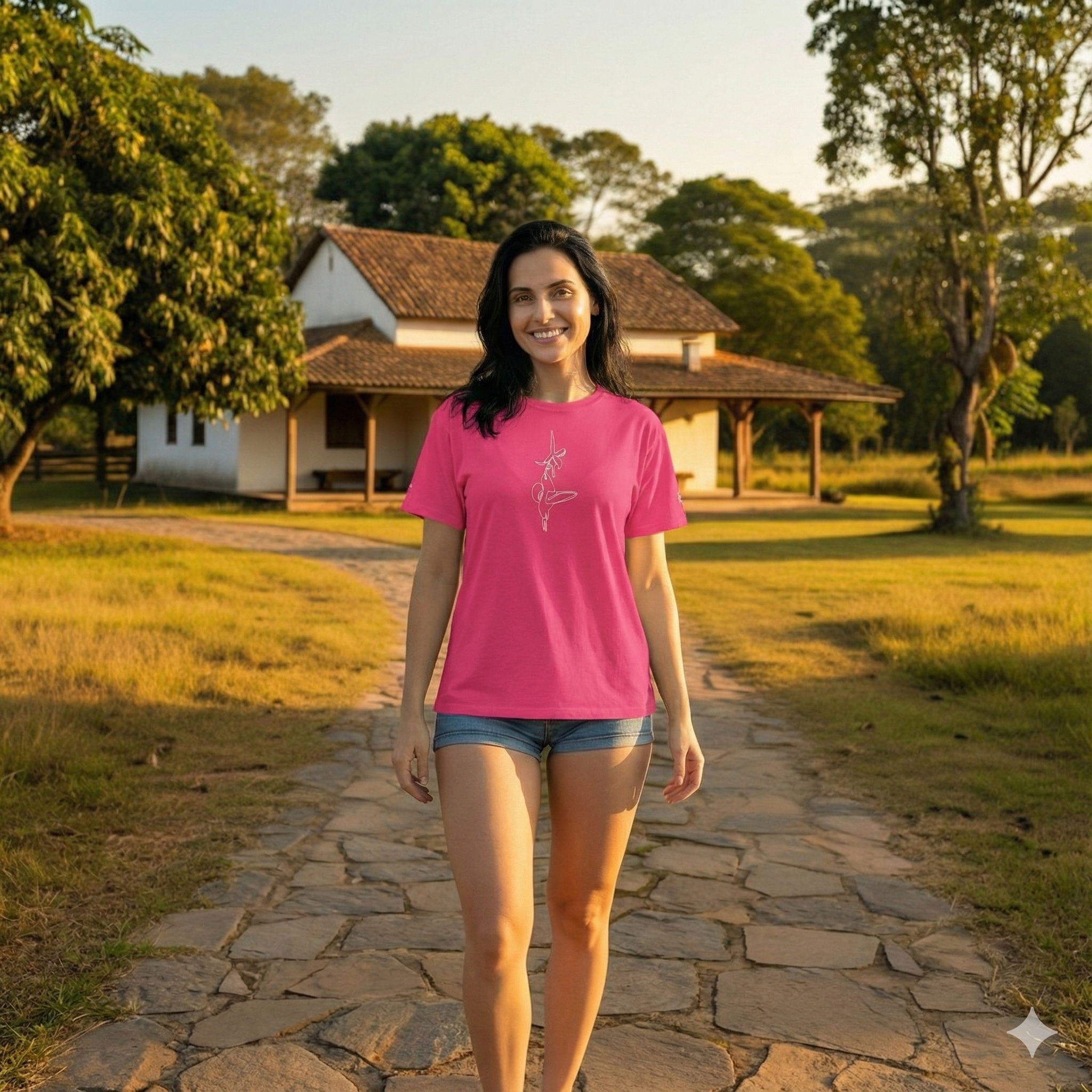 Camiseta preta artística