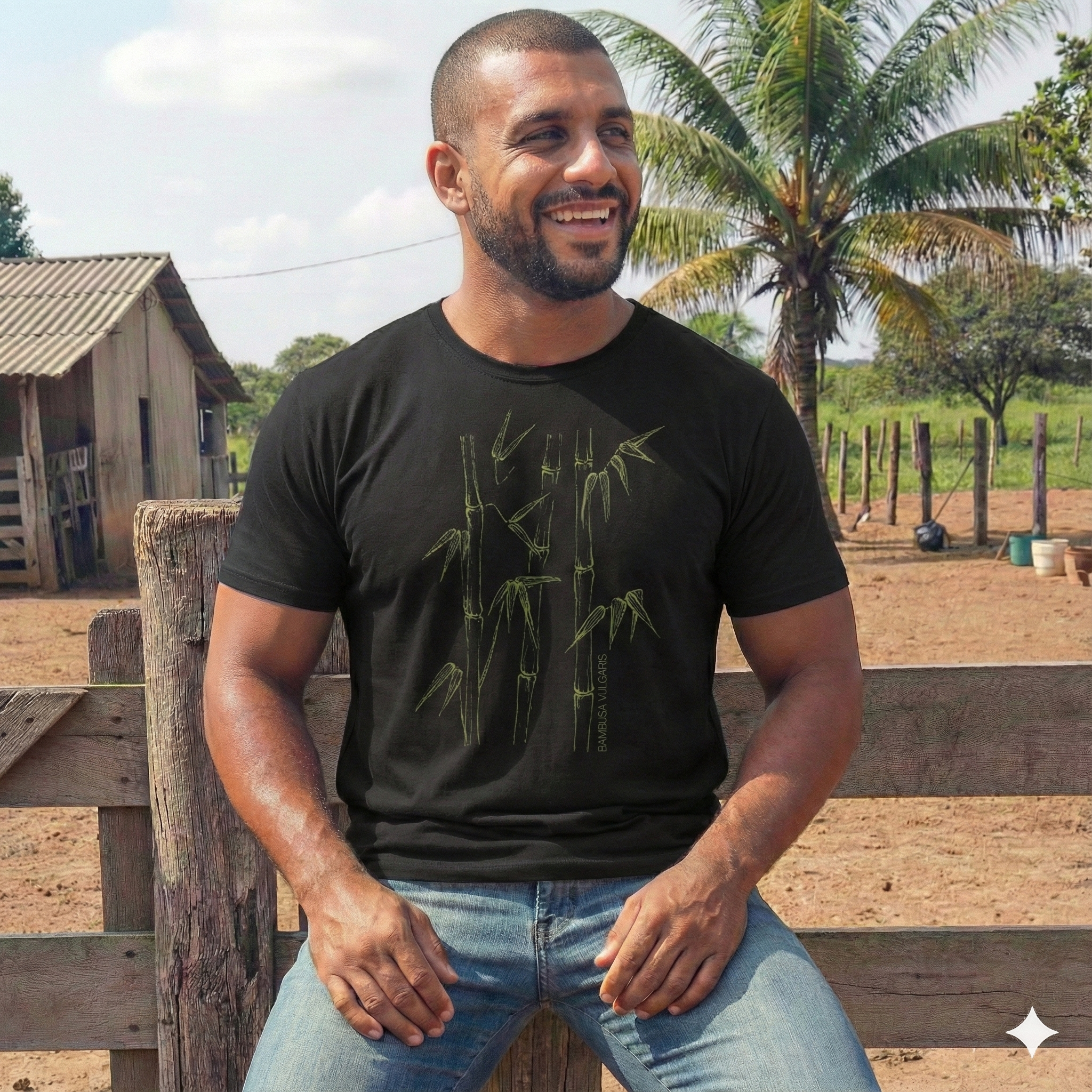 Camiseta Preta Bamboo