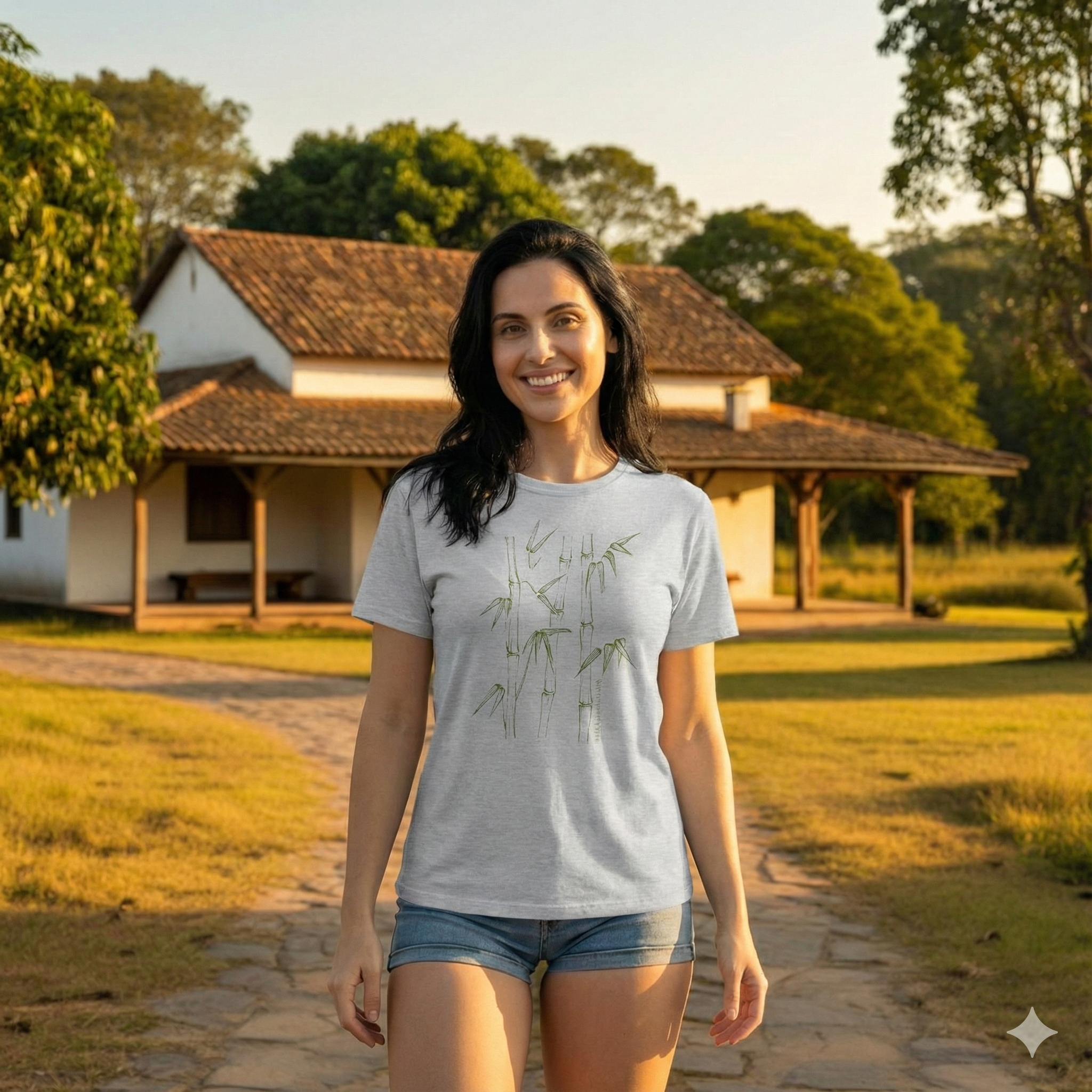Camiseta Preta Bamboo
