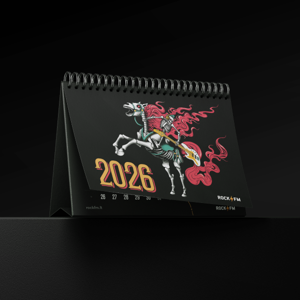 2026 metų ROCK FM stalo kalendorius