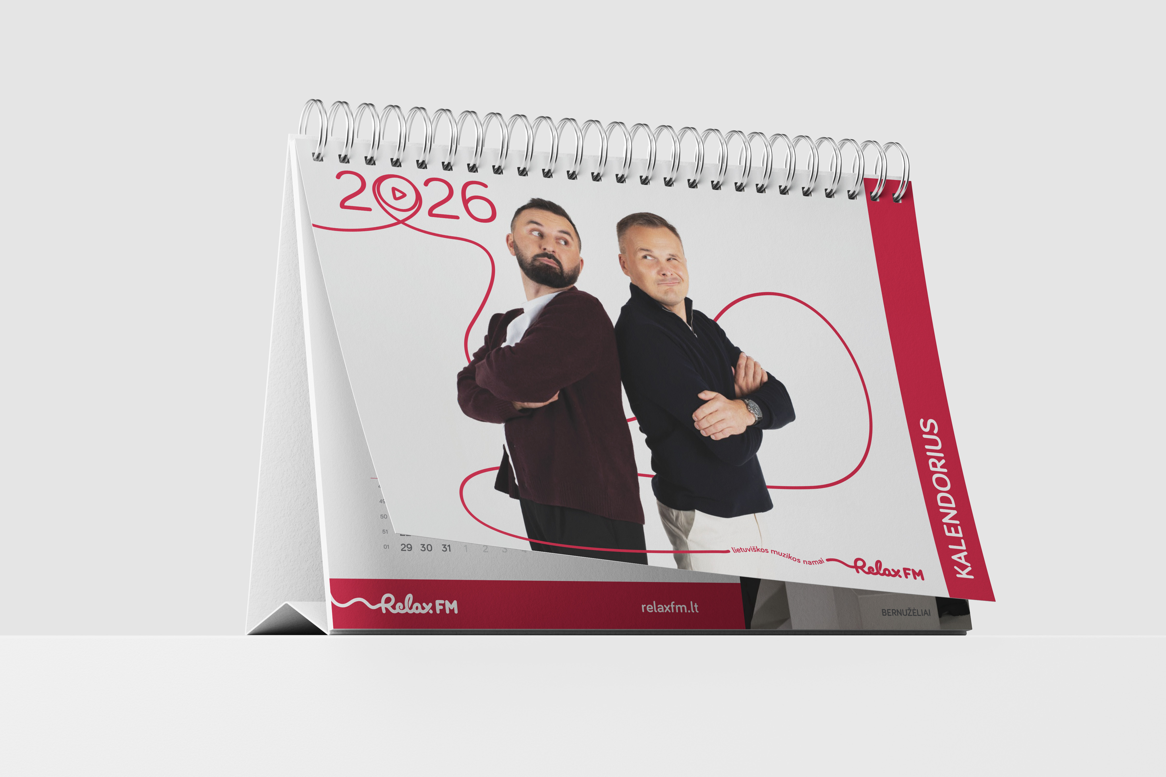 2026 metų RELAX FM stalo kalendorius