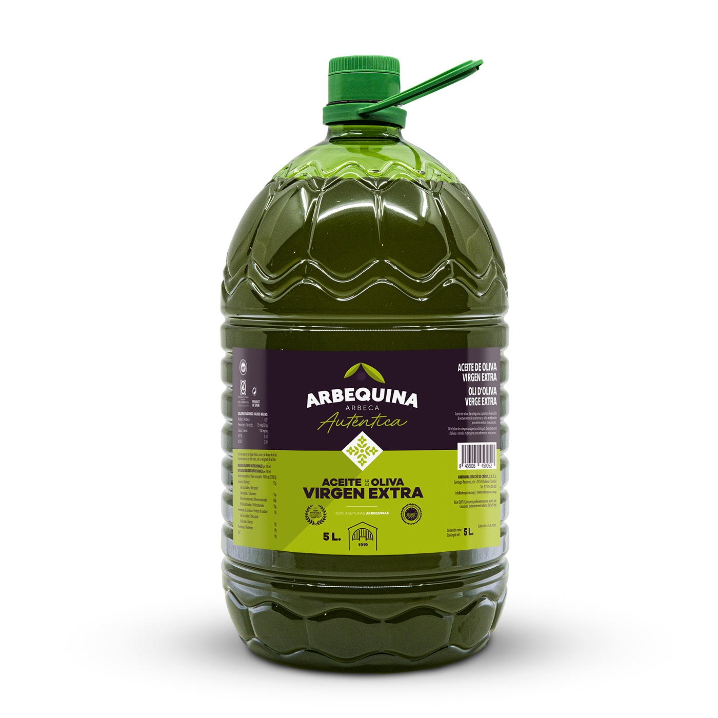 Arbequina Extra Virgin Olive Oil 5L