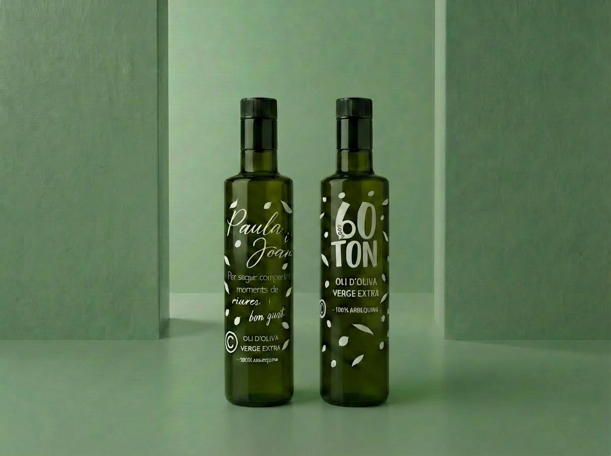 Botella arbequina 500 mL personalizada