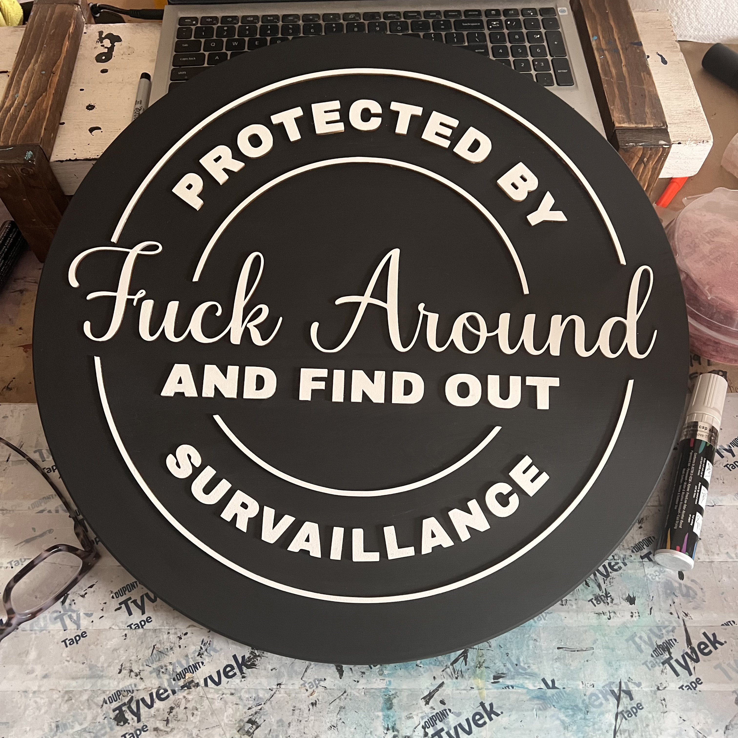 Protected By... Surveillance Sign