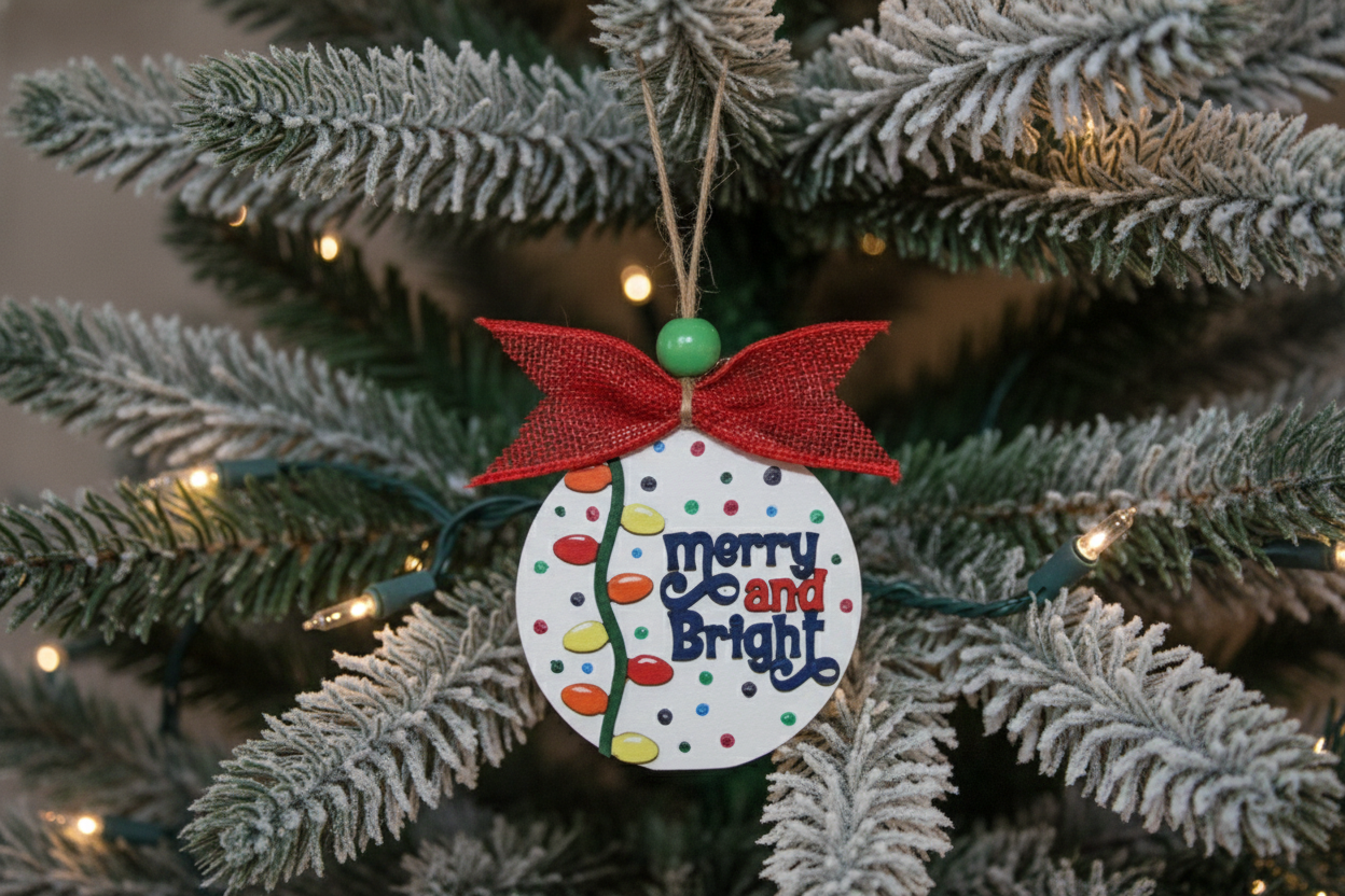 Merry and Bright Christmas Ornament