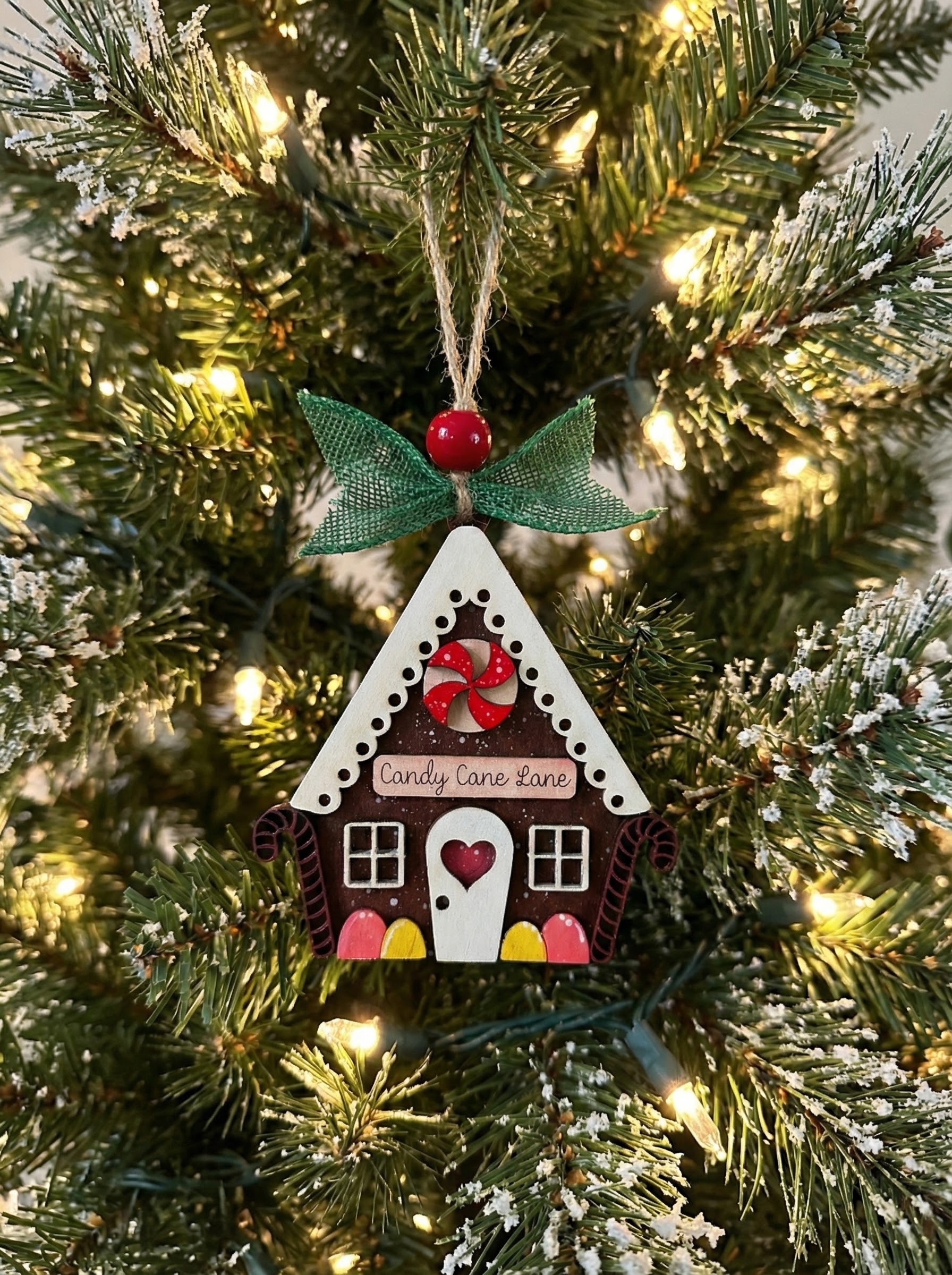 Candy Cane Lane Gingerbread House Ornament