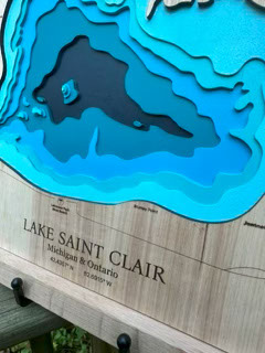 Lake Saint Clair Wooden Depth Map