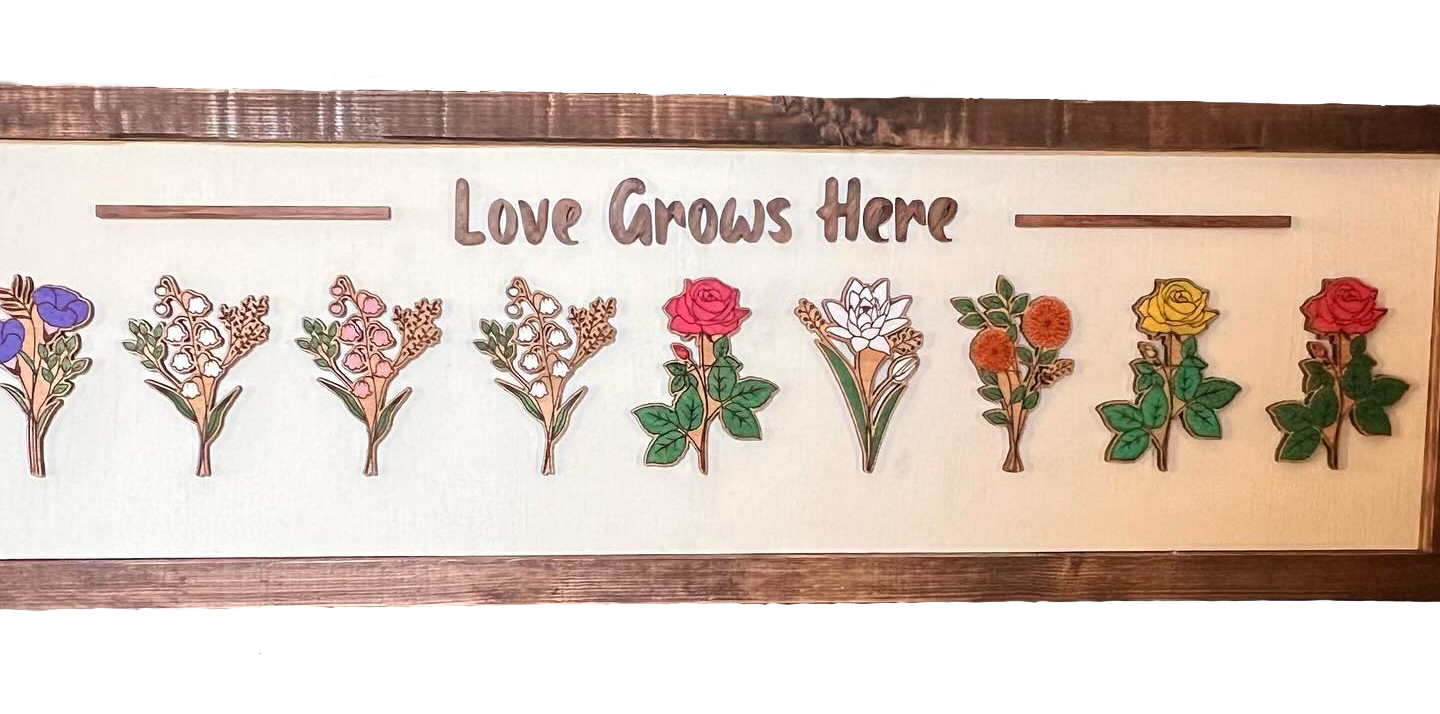 Floral Wooden Wall Art