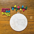 Merry and Bright Christmas Ornament