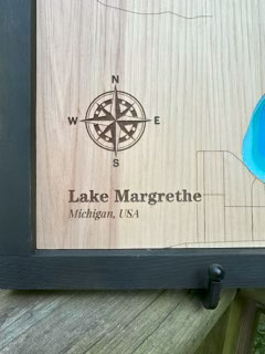 Lake Margrethe Topographic Map Art