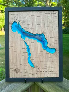 Lake Charlevoix Wood Map