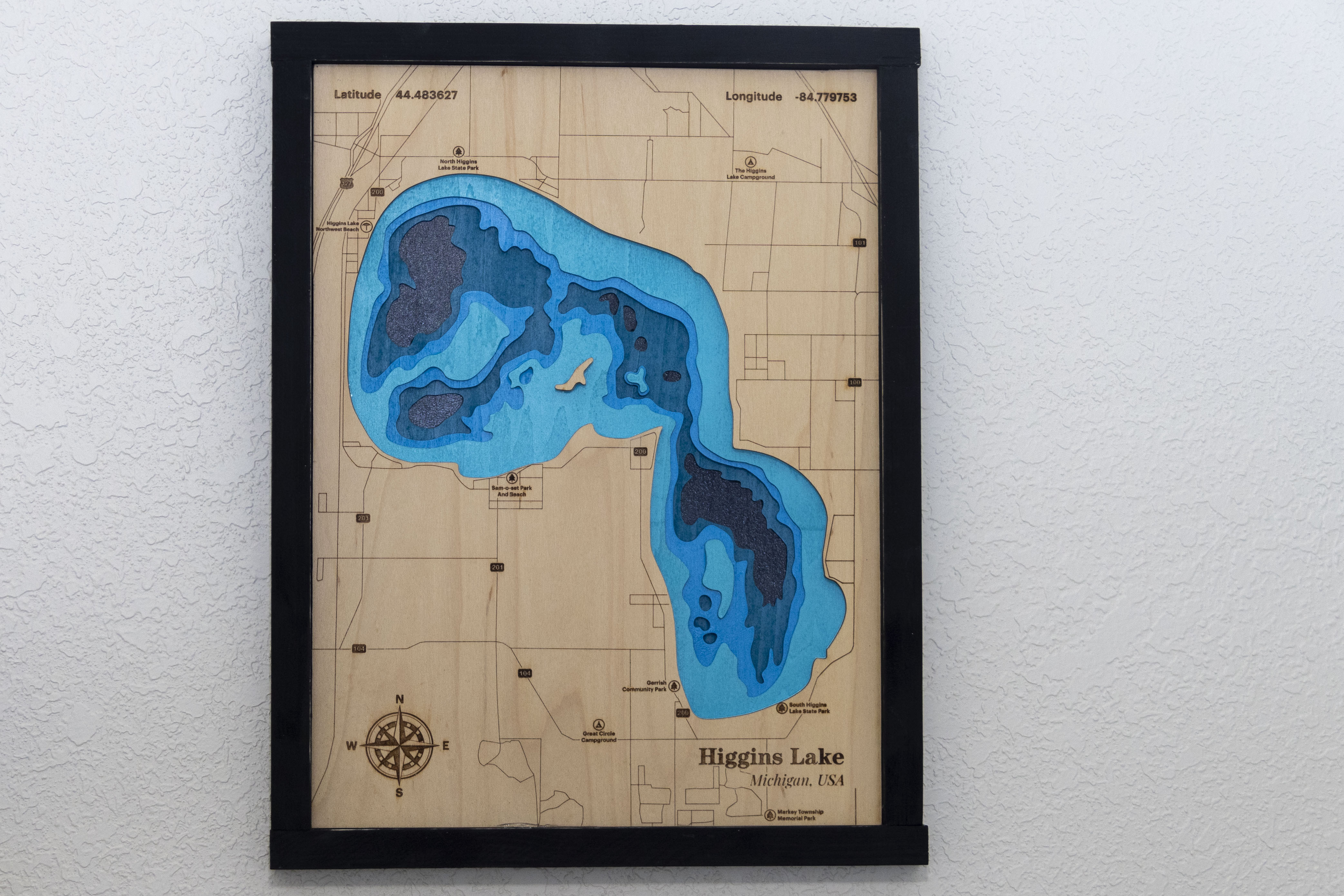 Higgins Lake Wood Map