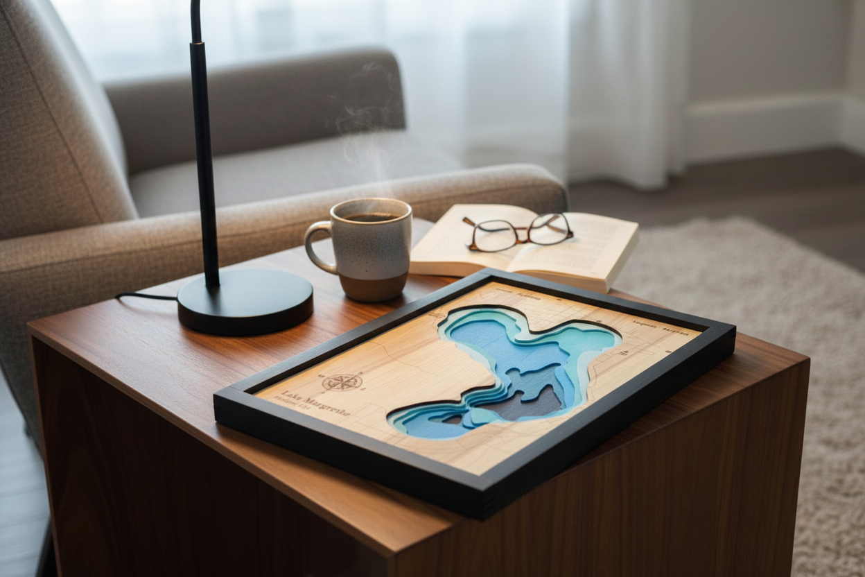 Lake Margrethe Topographic Map Art