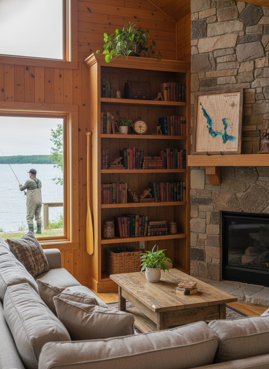 Walloon Lake Wooden Topographic Map