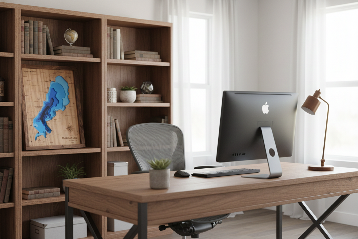 Lake Saint Clair Wooden Depth Map