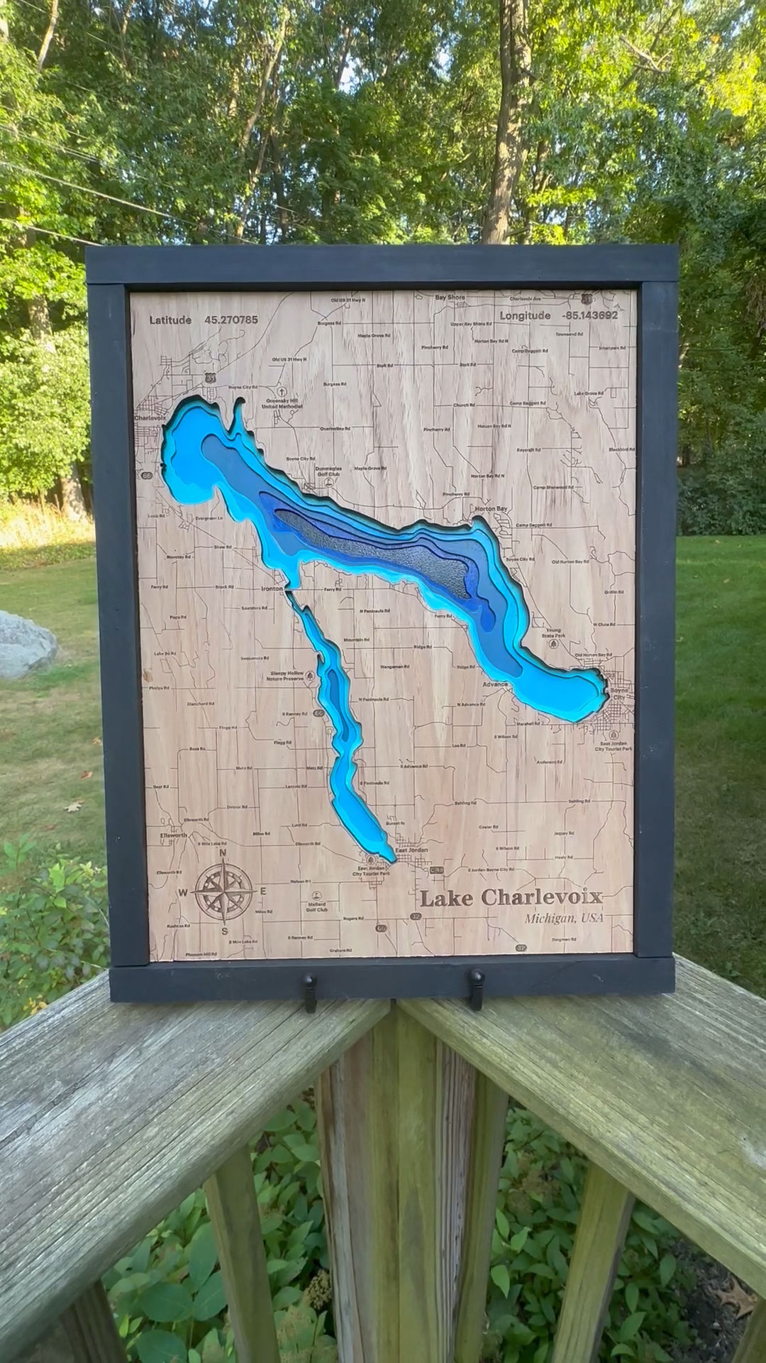 Lake Charlevoix Wood Map