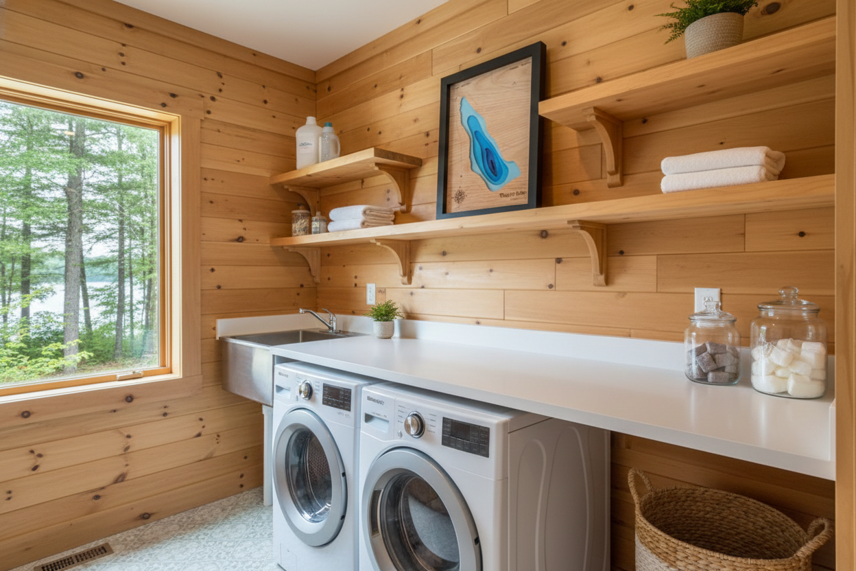 Thayer Lake Wooden Topography Map