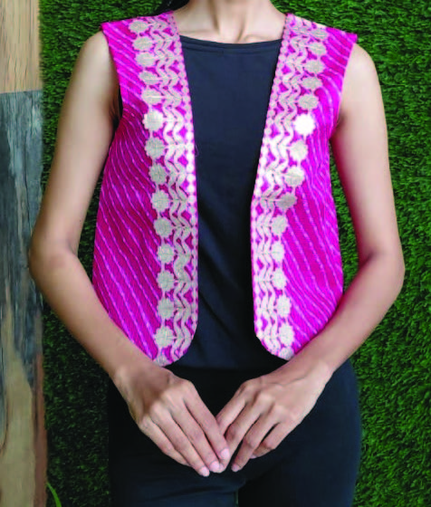 Handcrafted Pink Ethnic Vest