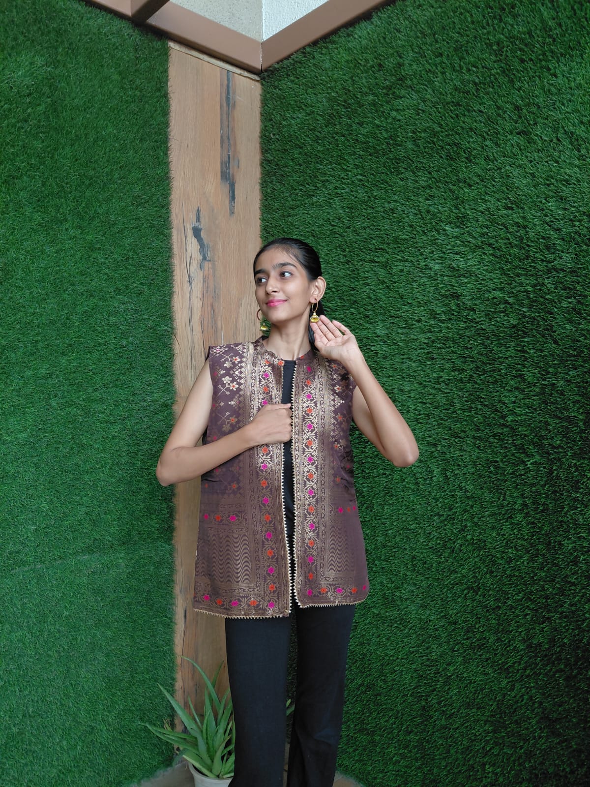 Traditional Embroidered Sleeveless Top