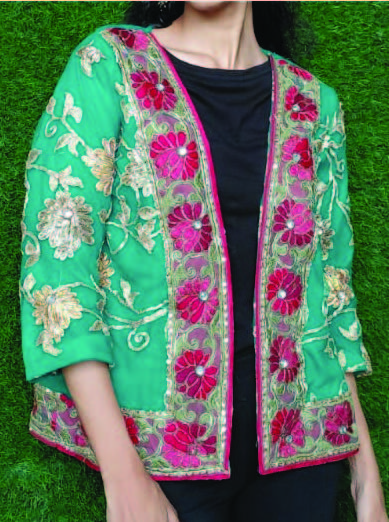 Embroidered Green Jacket