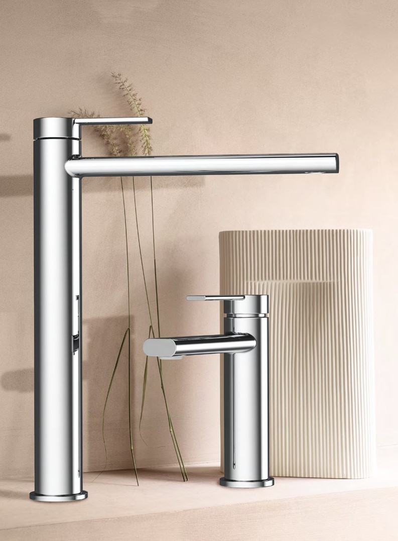 Robinet mitigeur en chrome