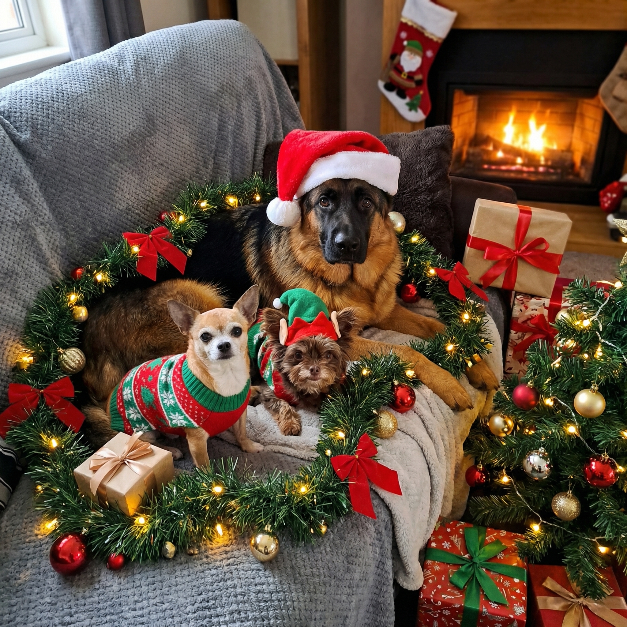 Custom Christmas Pet Video – From One Photo