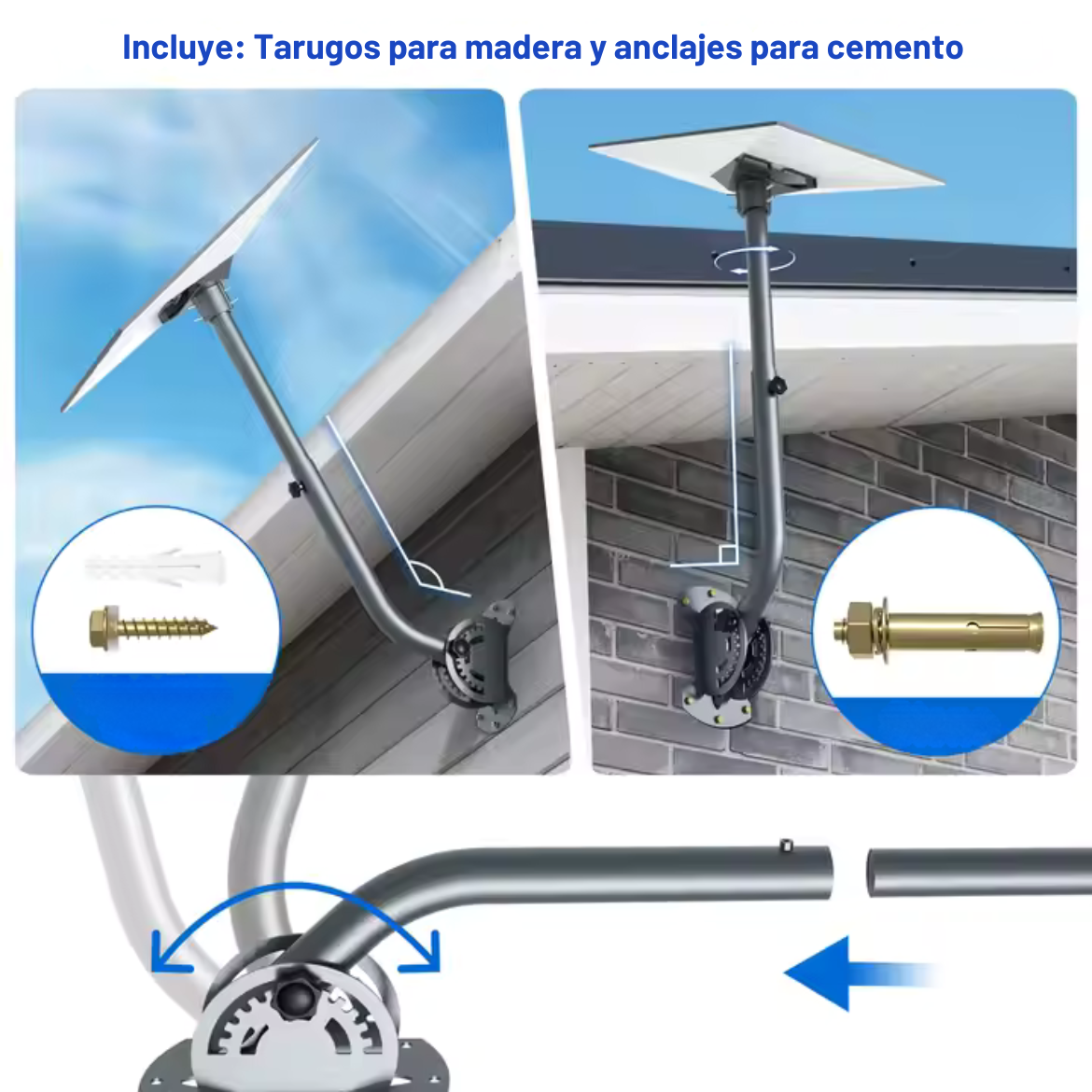 Mastil Brazo con Extension para Muro para Starlink V4