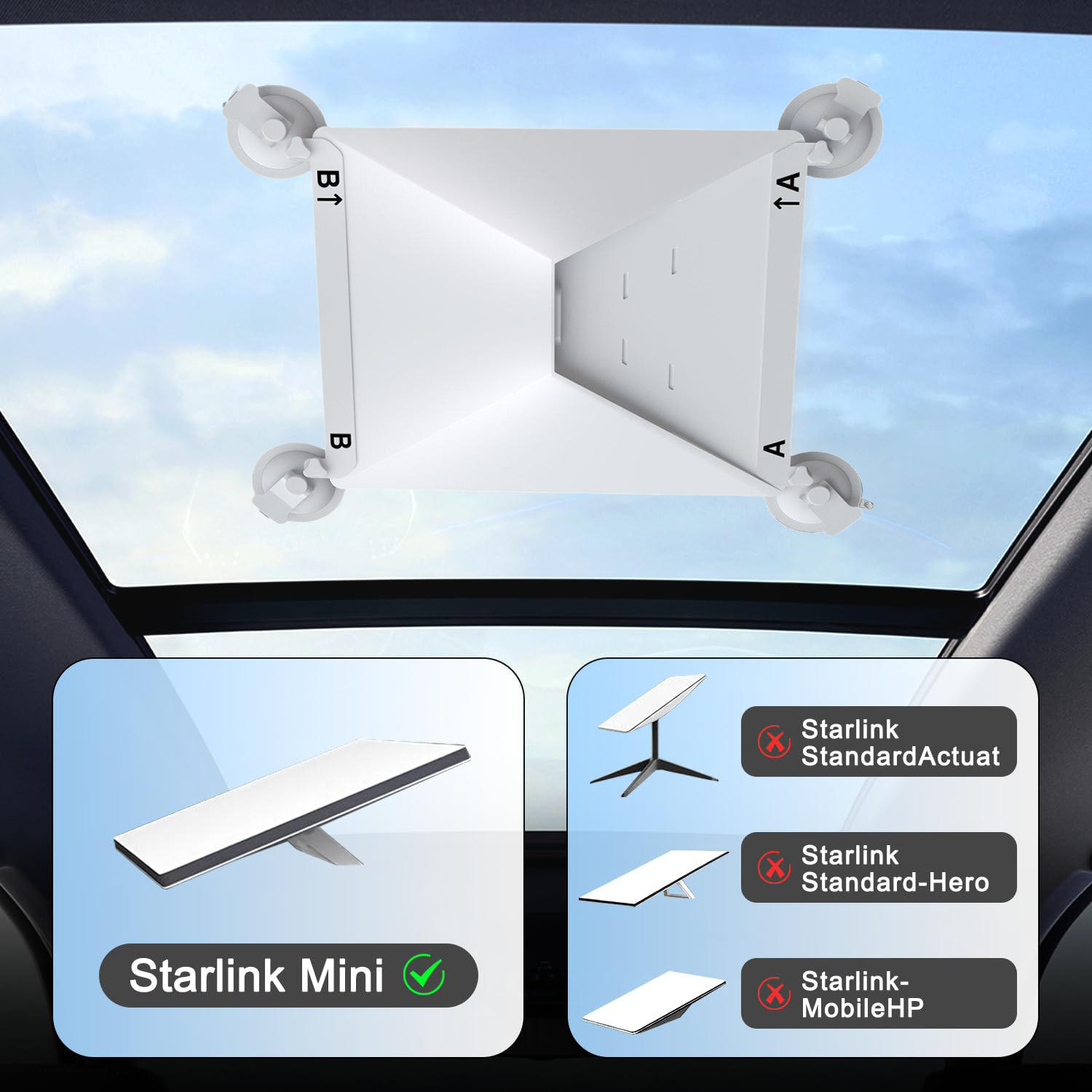 Soporte Ventosas Succion Para Starlink Mini